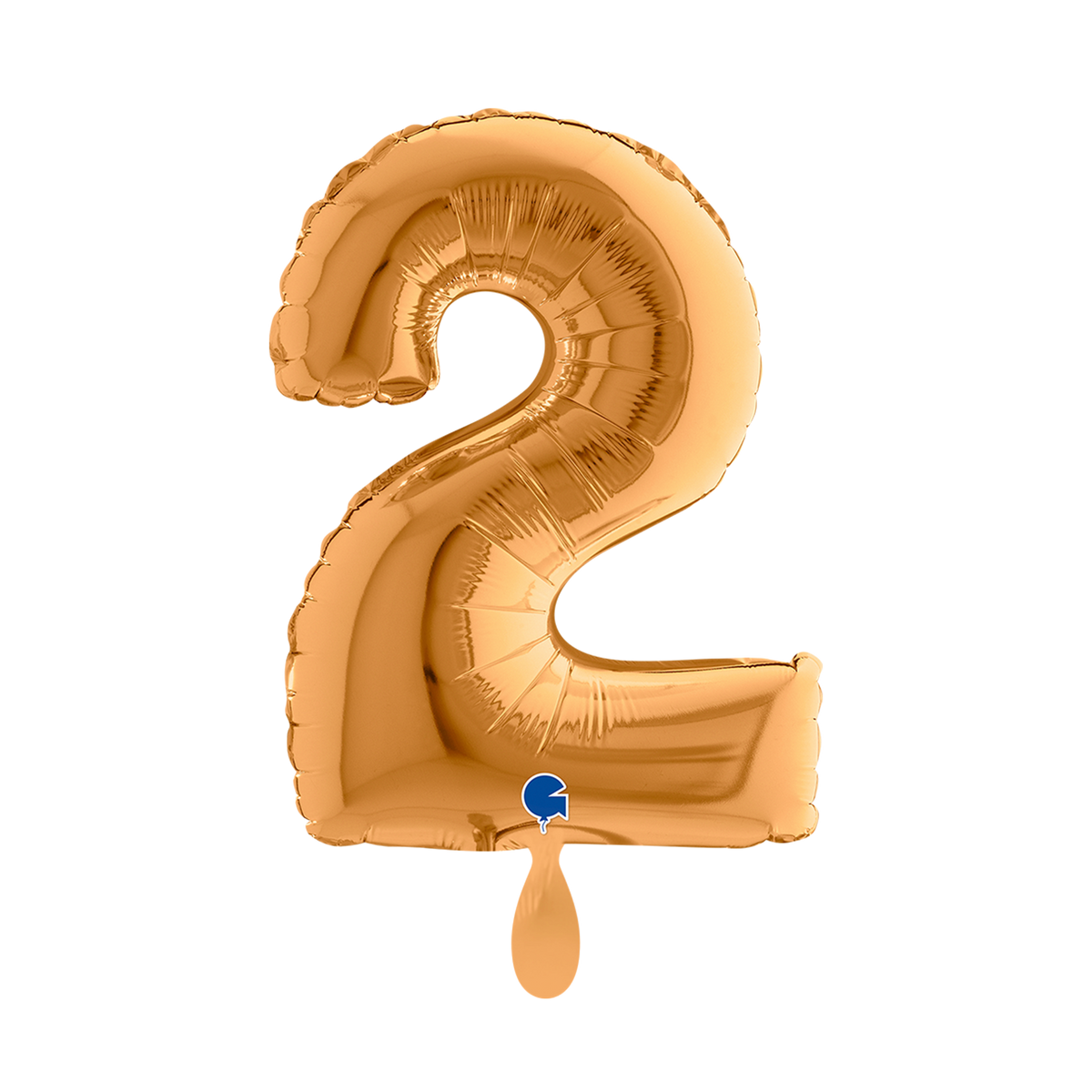 1 Balloon XS - Number 2 - Gold