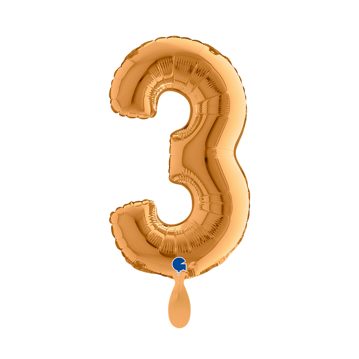 1 Balloon XS - Number 3 - Gold