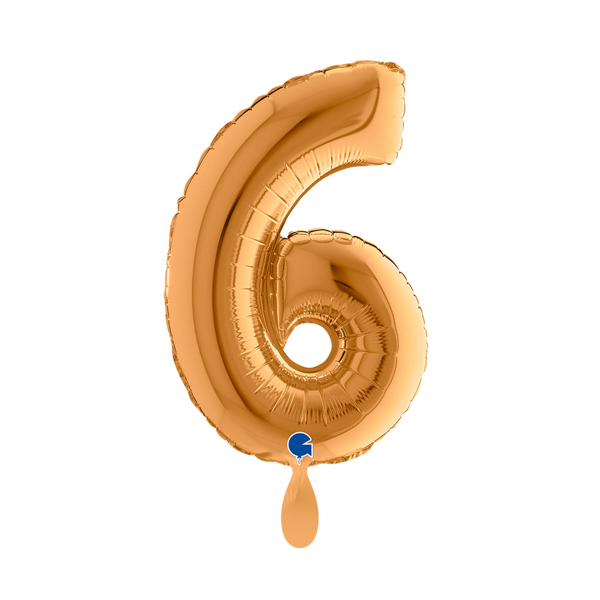 1 Balloon XS - Number 6 - Gold