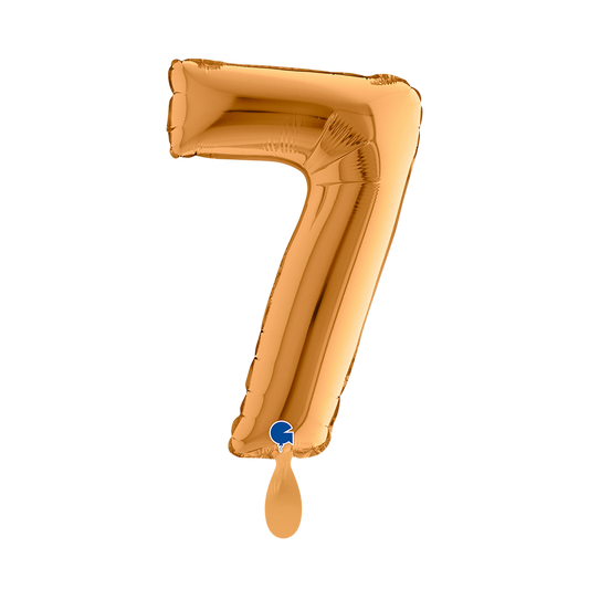 1 Balloon XS - Number 7 - Gold