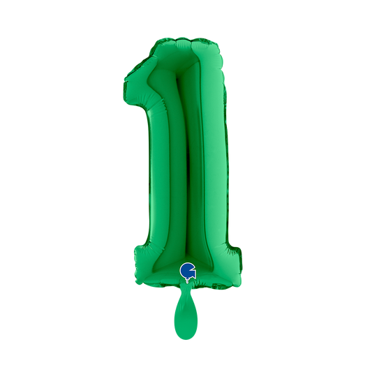 1 Balloon XS - Number 1 - Green