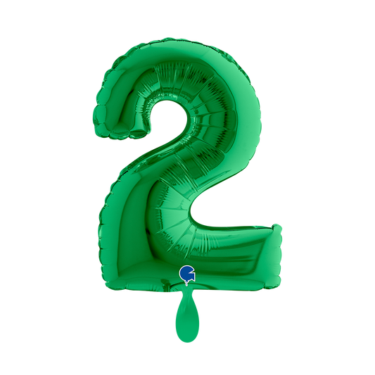 1 Balloon XS - Number 2 - Green
