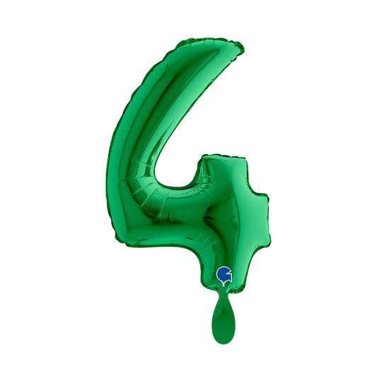 1 Balloon XS - Number 4 - Green