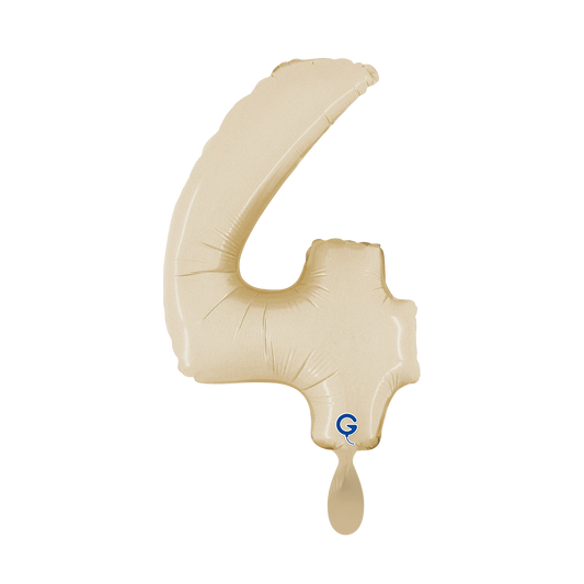 1 Balloon XS - Number 4 - Satin Cream