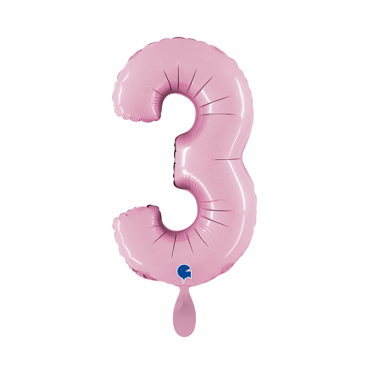 1 Balloon XS - Number 3 - Pastel Pink