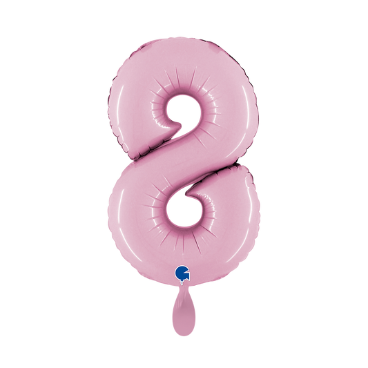 1 Balloon XS - Number 8 - Pastel Pink