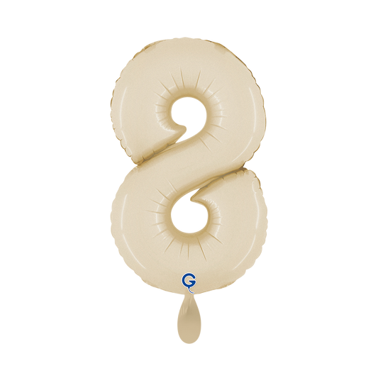 1 Balloon XS - Number 8 - Satin Cream