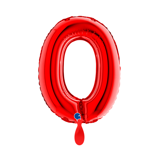 1 Balloon XS - Number 0 - Red