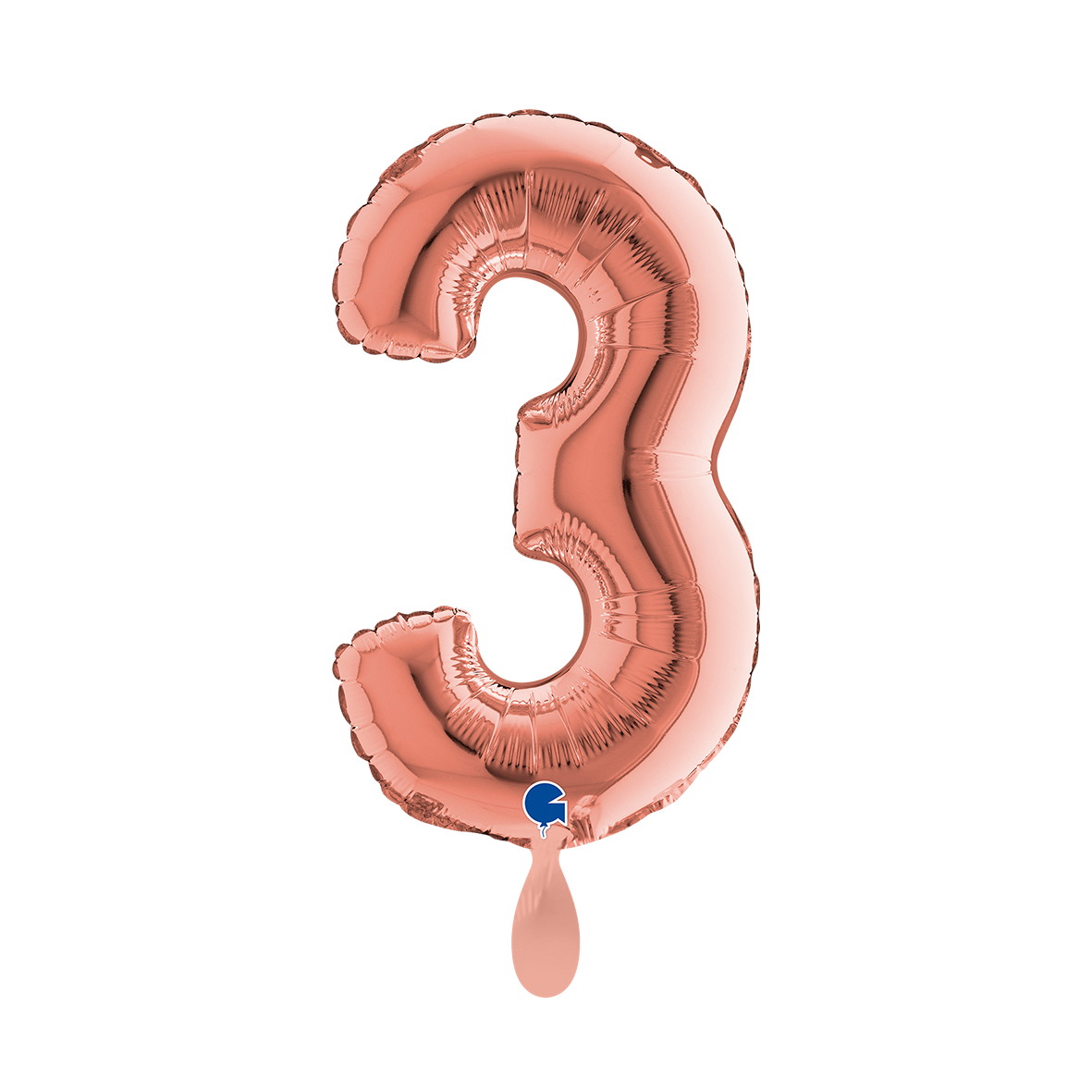 1 Balloon XS - Number 3 - Rose Gold