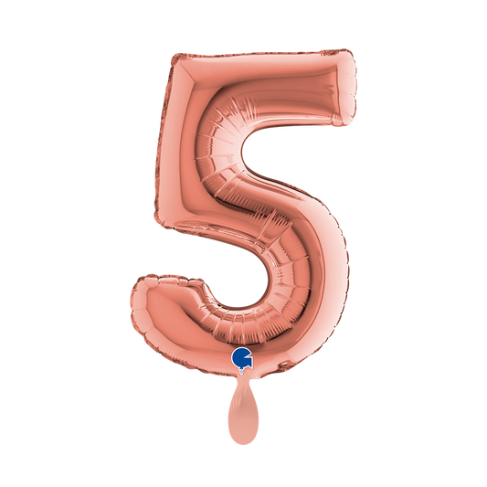 1 Balloon XS - Number 5 - Rose Gold