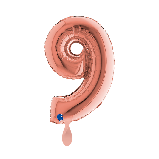 1 Balloon XS - Number 9 - Rose Gold