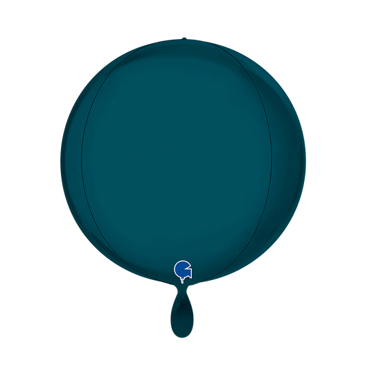 1 Balloon 4D - Globe - Satin Petrol Blue