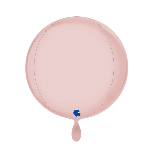 1 Balloon 4D - Globe - Satin Pastel Pink