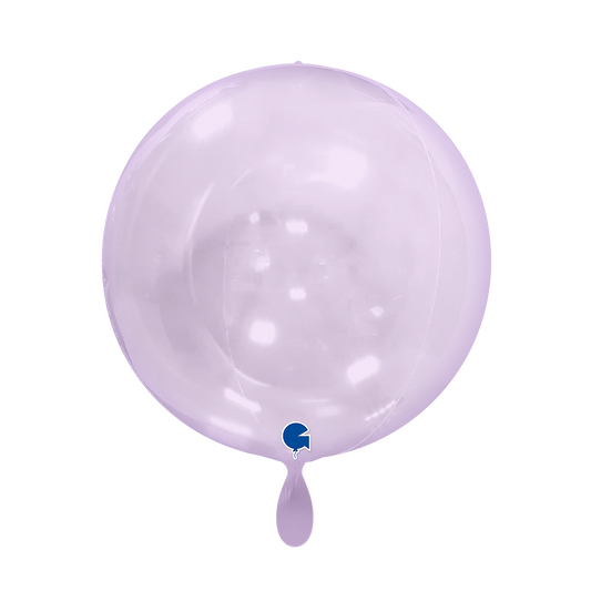 1 Balloon 4D - Globe - Transparent Lilac