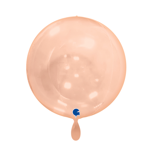 1 Balloon 4D - Globe - Transparent Orange