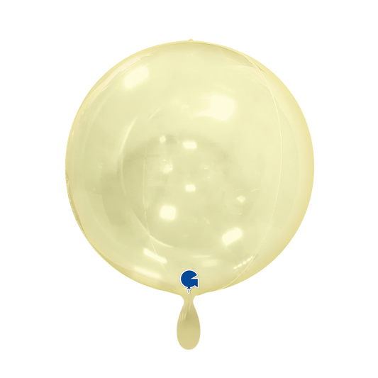 1 Balloon 4D - Globe - Transparent Yellow