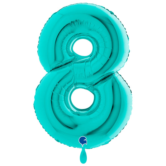 1 Balloon XXL - Number 8 - Tiffany