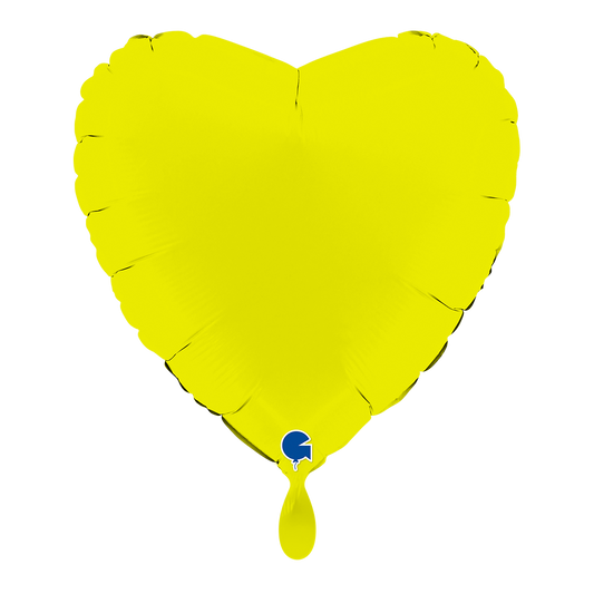 1 Balloon - Heart - Matte Lime Green