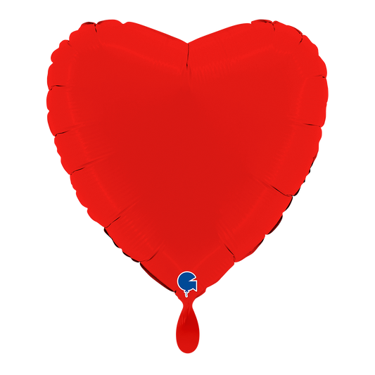 1 Balloon - Heart - Matte Red