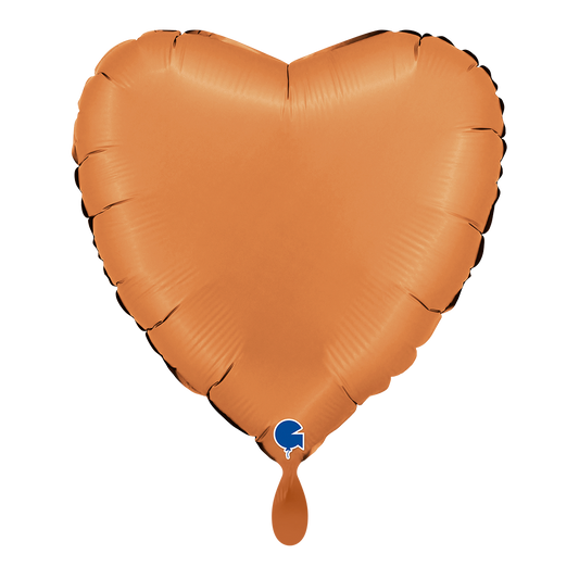1 Balloon - Heart - Satin Caramel