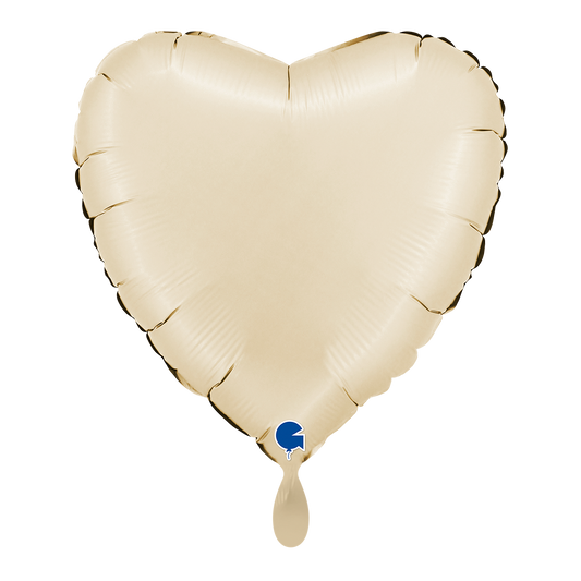 1 Balloon - Heart - Satin Cream