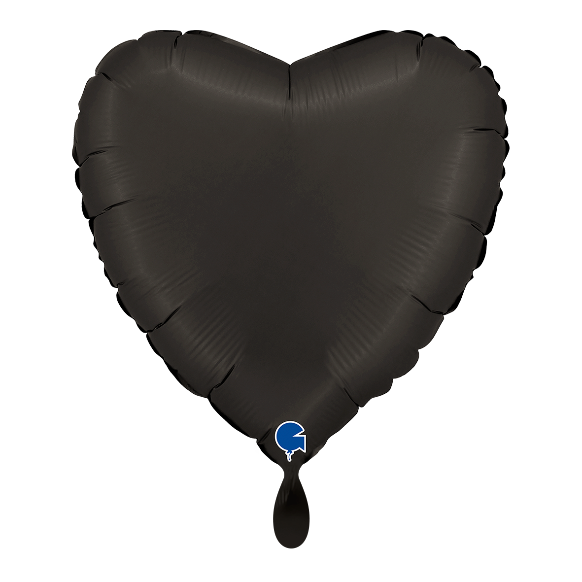 1 Balloon - Heart - Satin Fumé Black