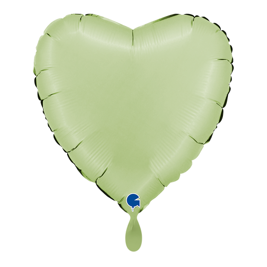 1 Balloon - Heart - Satin Olive Green