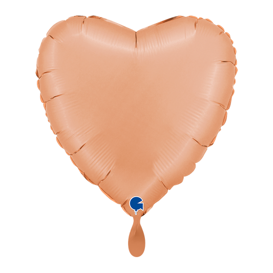 1 Balloon - Heart - Satin Peach