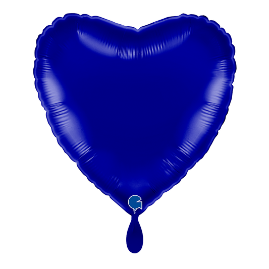 1 Balloon - Heart - Blue Capri
