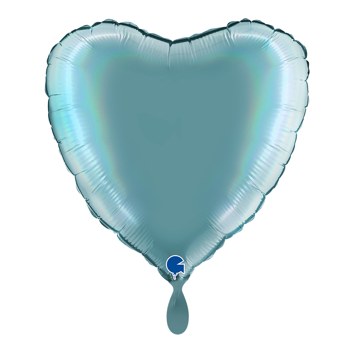 1 Balloon - Heart - Rainbow Holographic Platinum Tenerife Sea