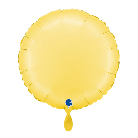 1 Balloon - Round - Satin Banana Yellow