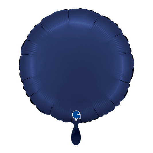 1 Balloon - Round - Satin Blue Navy