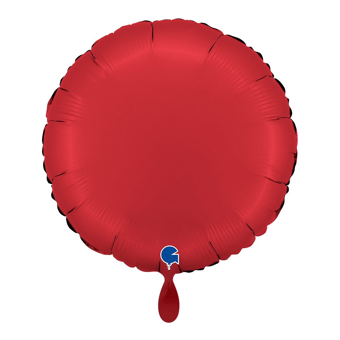 1 Balloon - Round - Satin Rubin Red