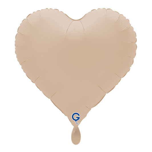 1 Balloon - Heart - Soft Matte Cappuccino