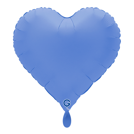 1 Balloon - Heart - Soft Matte Lotus Blue
