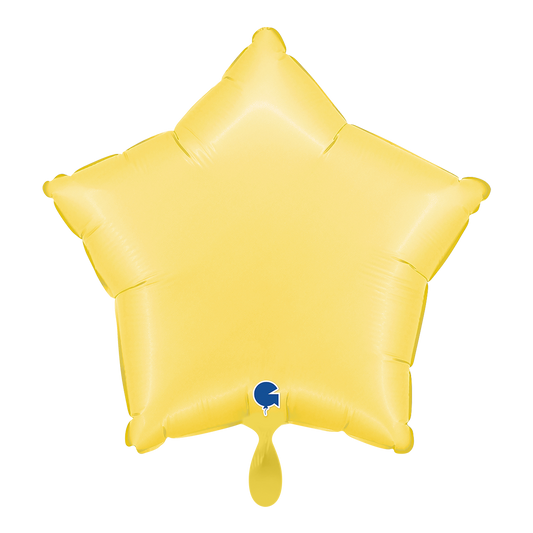 1 Balloon - Star - Satin Banana Yellow
