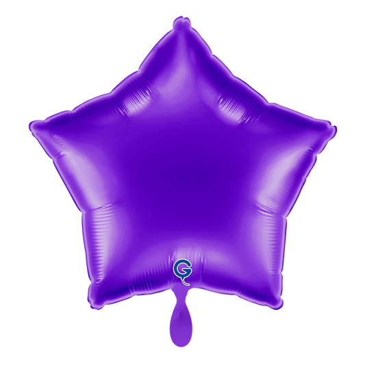 1 Balloon - Star - Metallic Royal Purple
