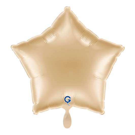1 Balloon - Star - White Gold