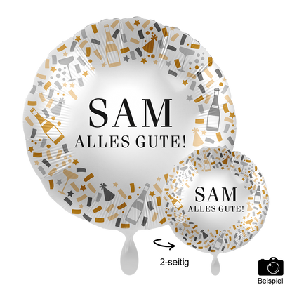 1 Ballon mit Text - Hello