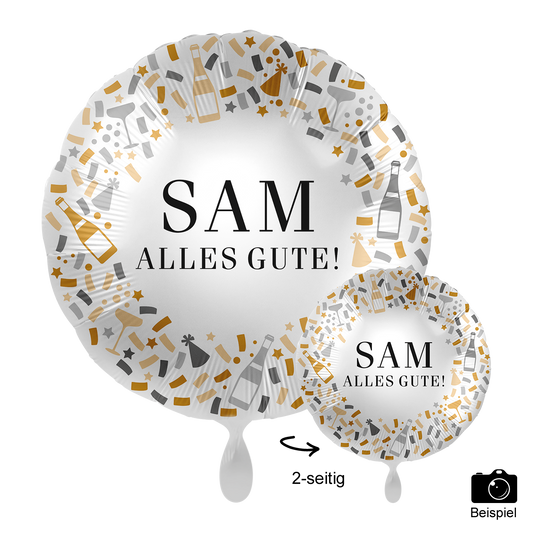1 Ballon mit Text - Hello