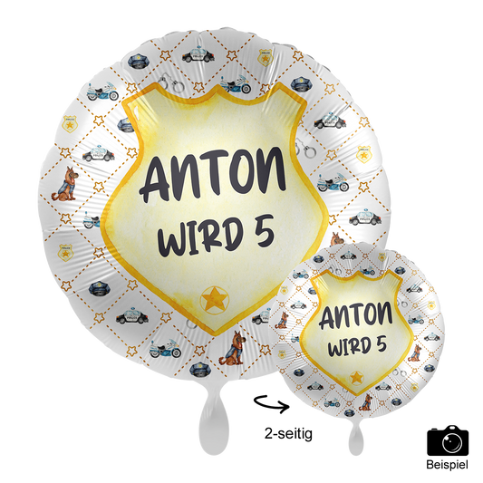 1 Ballon mit Text - Police Academy