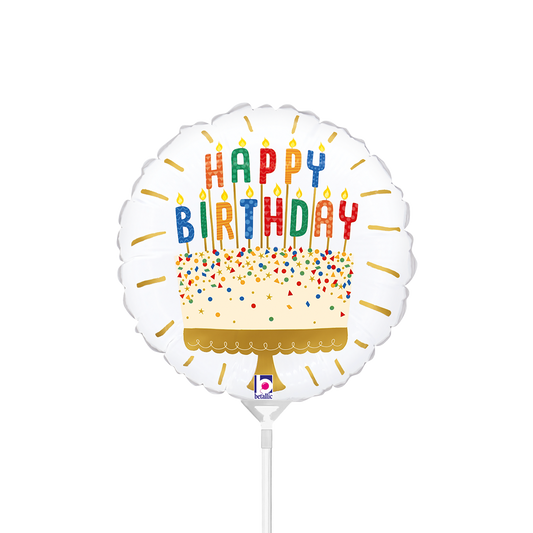 10 Miniballoons Airfilled - Birthday Cake Candles (Unverpackt)