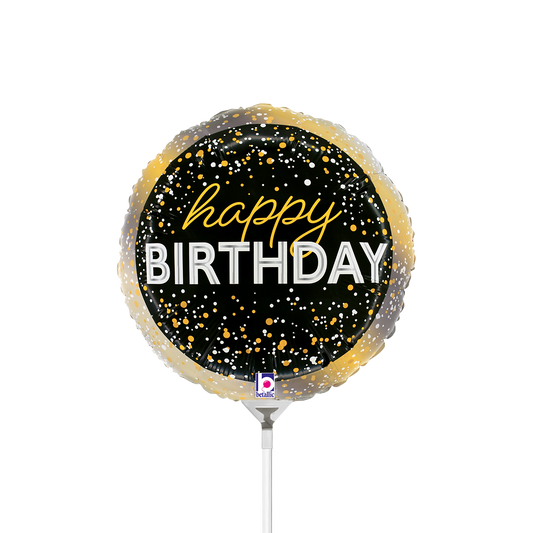 10 Miniballoons Airfilled - Metallic Birthday Party (Unverpackt)