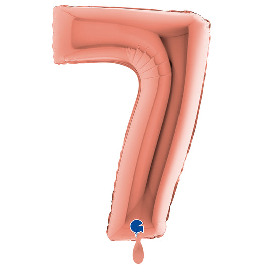 1 Balloon XXL - Number 7 - Rose Gold