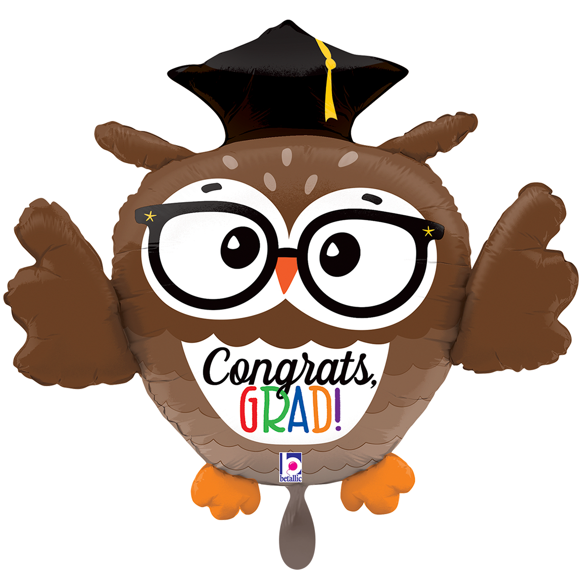 1 Balloon XXL - Dimensionals Grad Owl