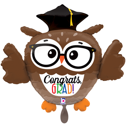 1 Balloon XXL - Dimensionals Grad Owl