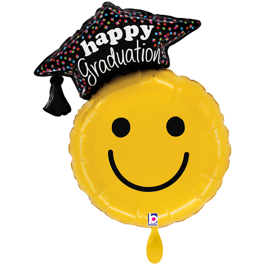 1 Balloon XXL - Graduation Smiley