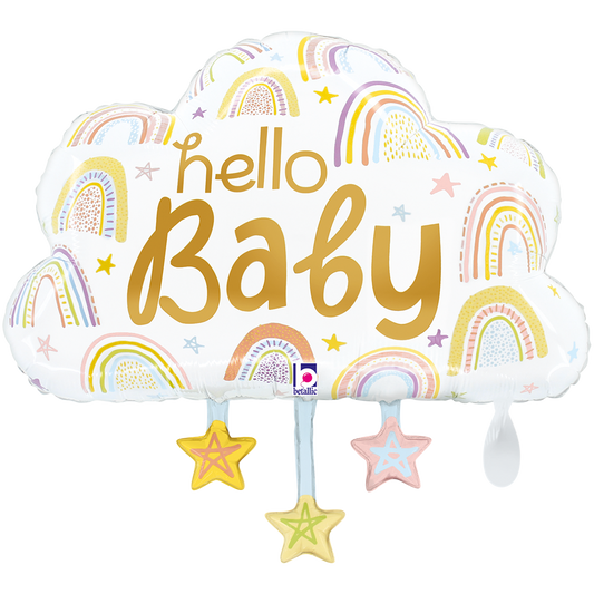 1 Balloon XXL - Hello Baby Cloud