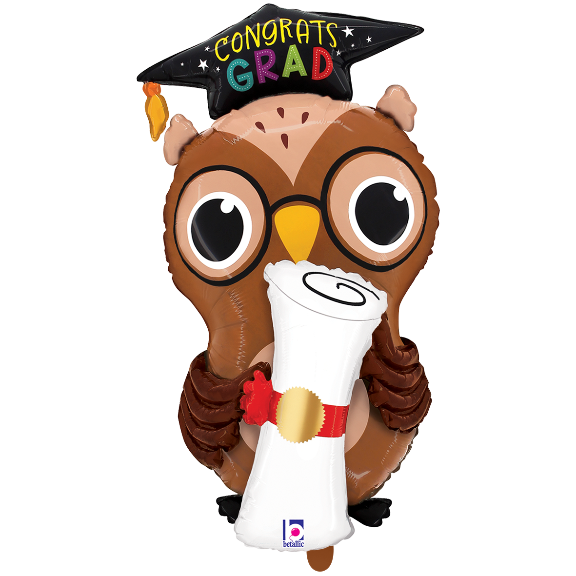 1 Balloon XXL - Grad Owl Diploma