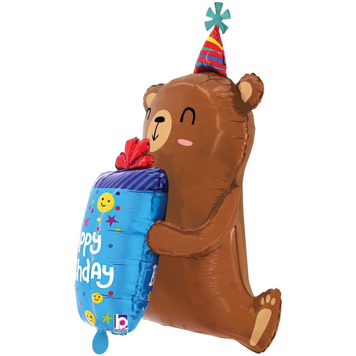 1 Balloon XXL - Birthday Smiley Gift Bear